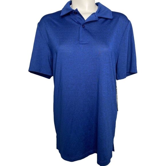 32 Degrees Polo Men's MEDIUM Blue Short-Sleeve Techno Mesh Soft Stretch NEW - Picture 4 of 11